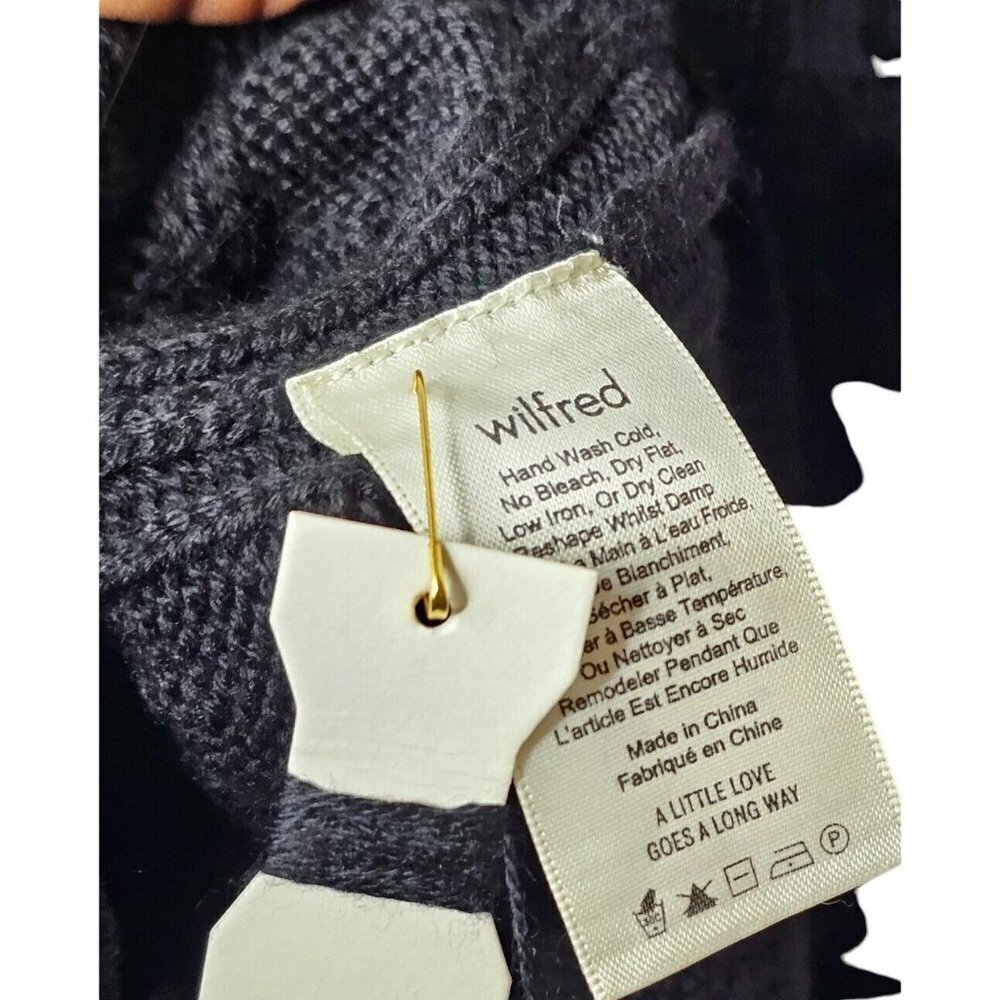 Wilfred Anya Sweater Thick Knit cardigan 100% Merino Wool Oversized SZ XXS-S - Picture 14 of 15